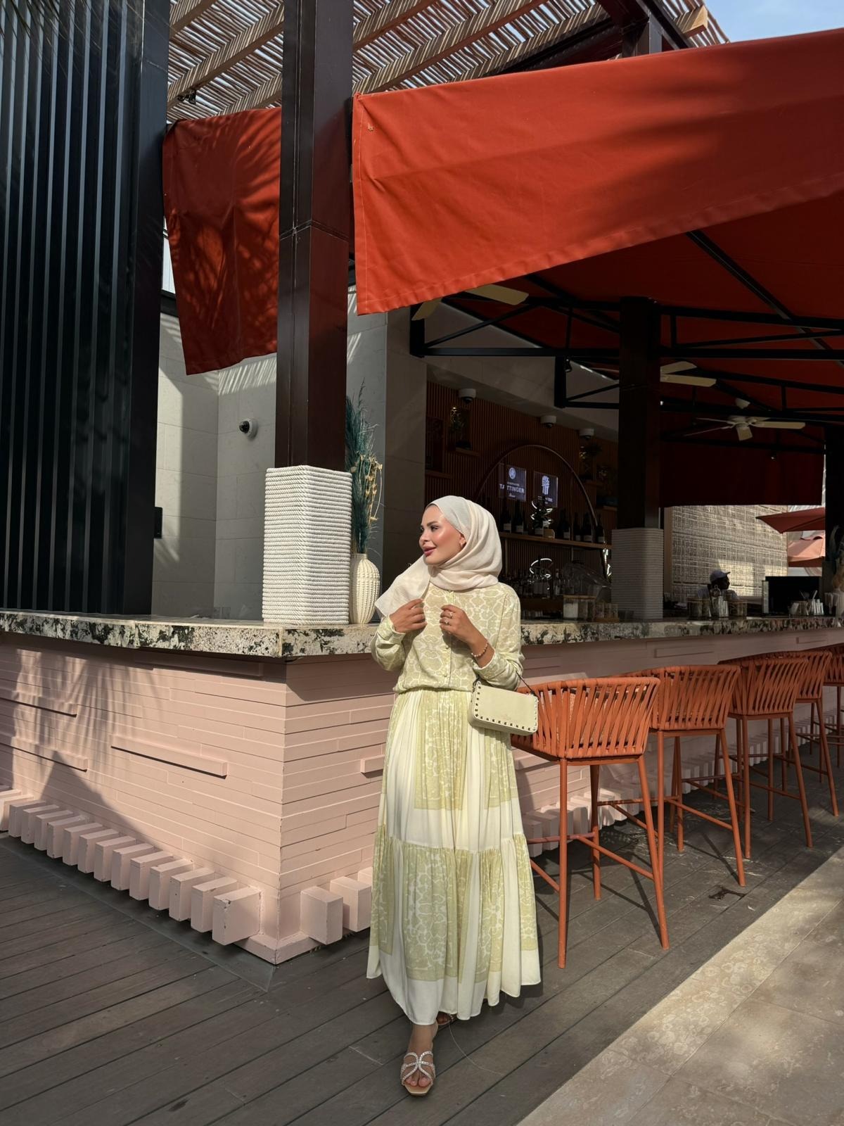 Lightweight Ethnic Shirt and Skirt Co-Ord in Yellow