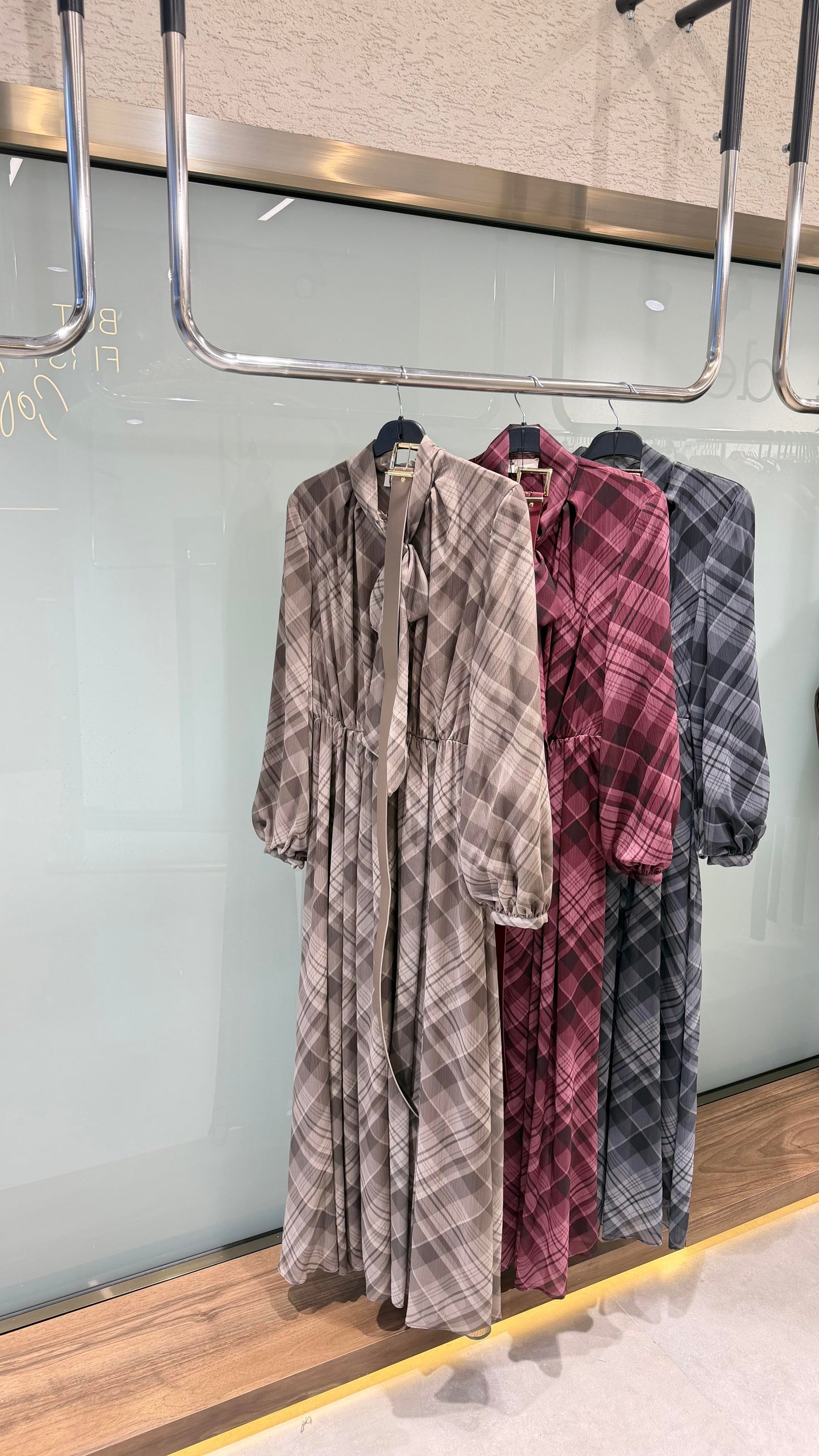 Miranda Chiffon Dress – Brown