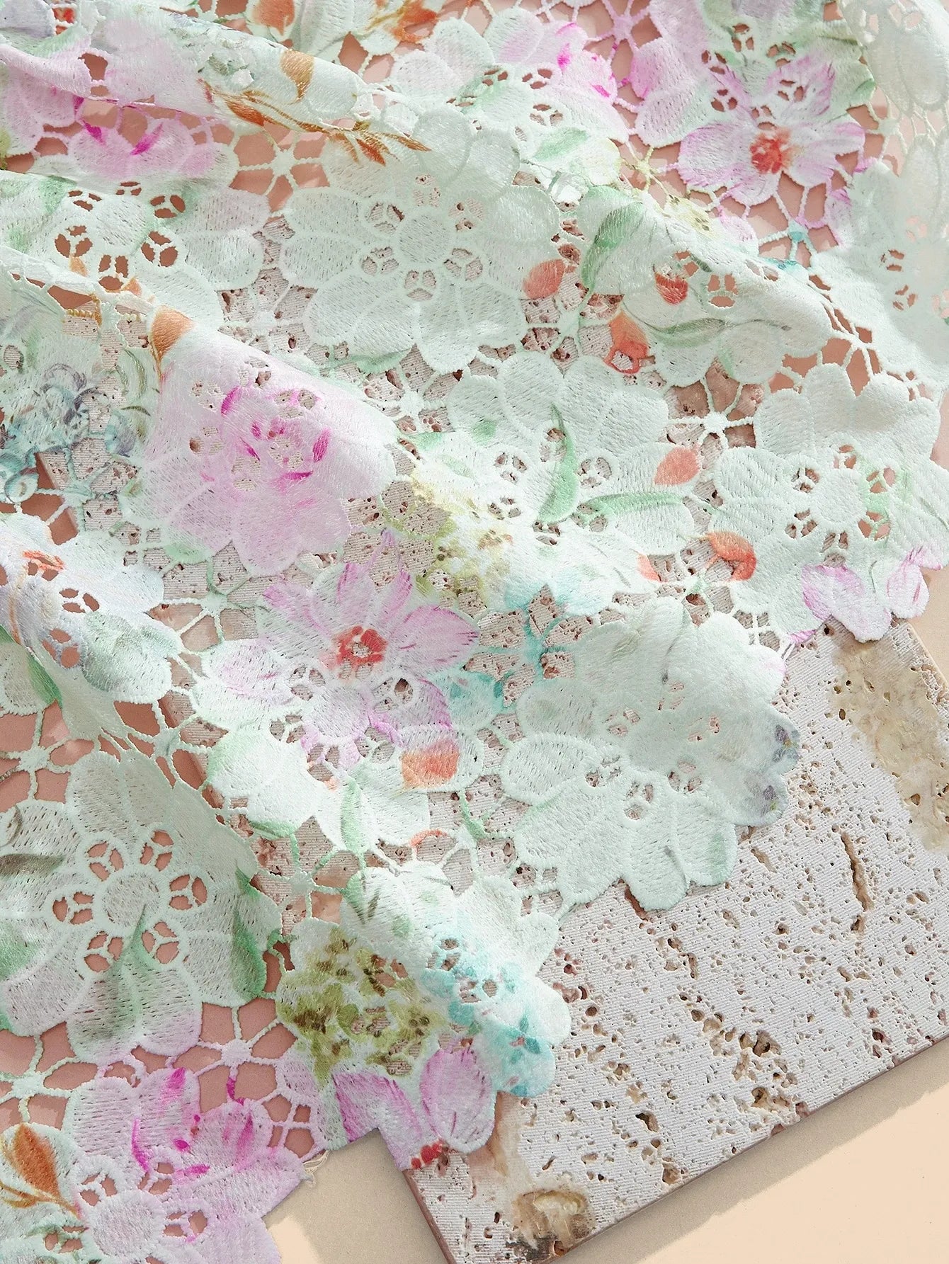 Elegant Lace Hollow Ruched Fishtail Hem Skirt