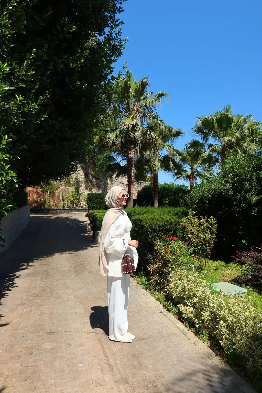 White Belted Linen Tunic