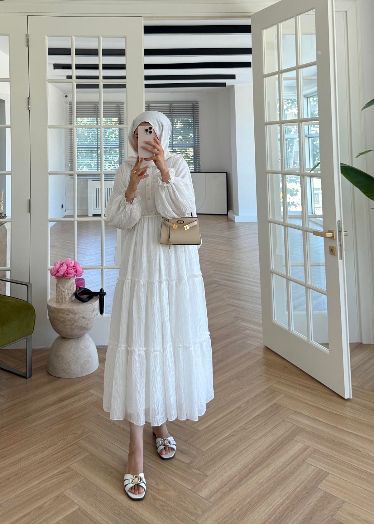 Lightweight Maxi Dress- White