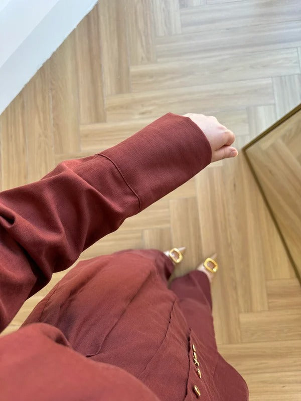 Premium Two-Piece Set with Gold Buttons