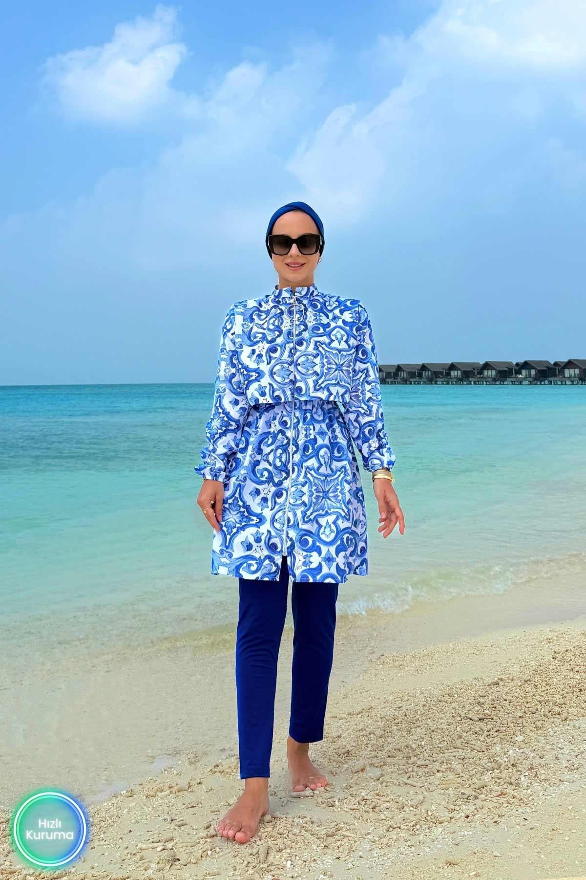 Dolce Sea Modest Swimwear - 2 Piece Full Coverage Burkini Set