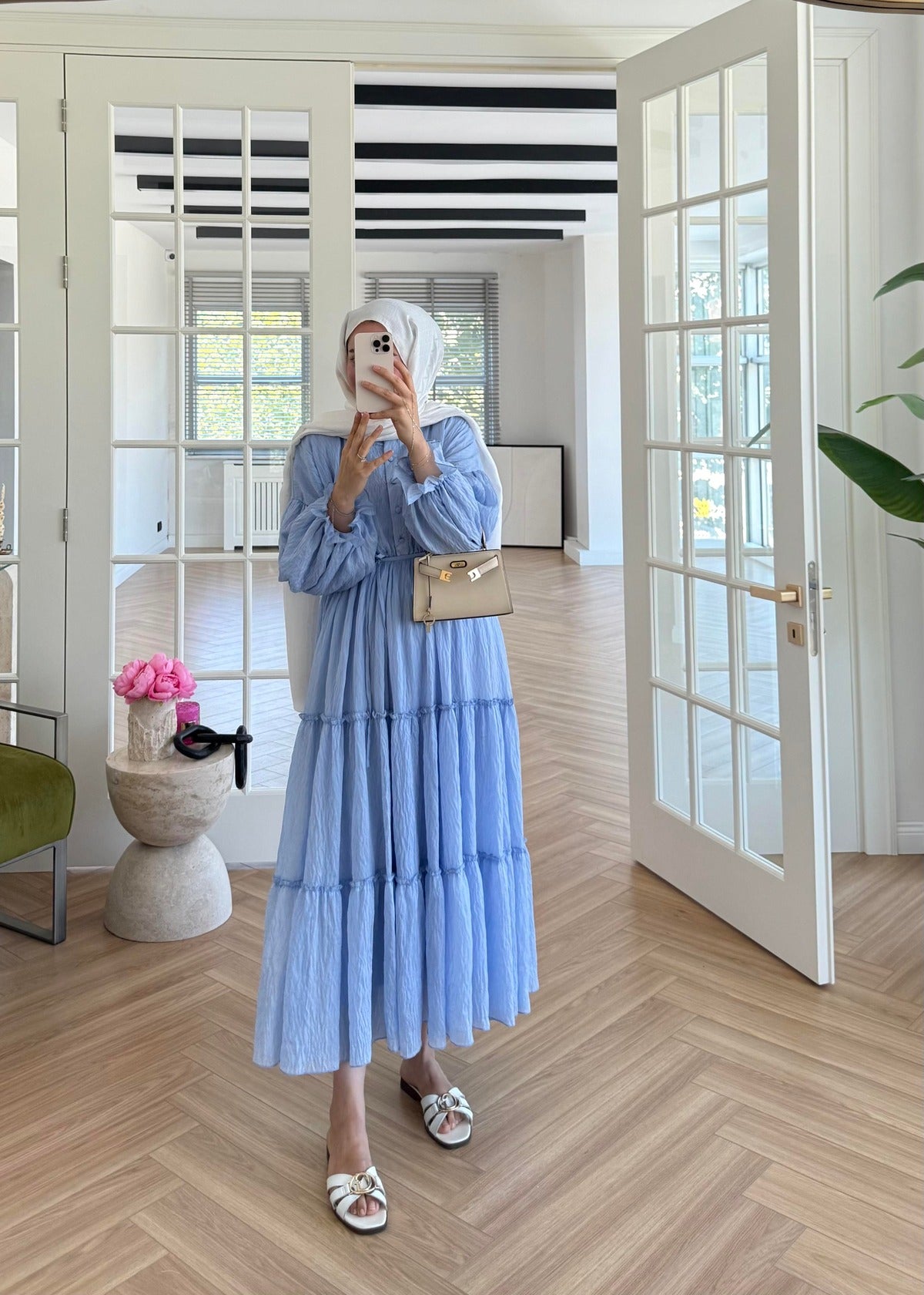 Lightweight Maxi Dress- Baby Blue