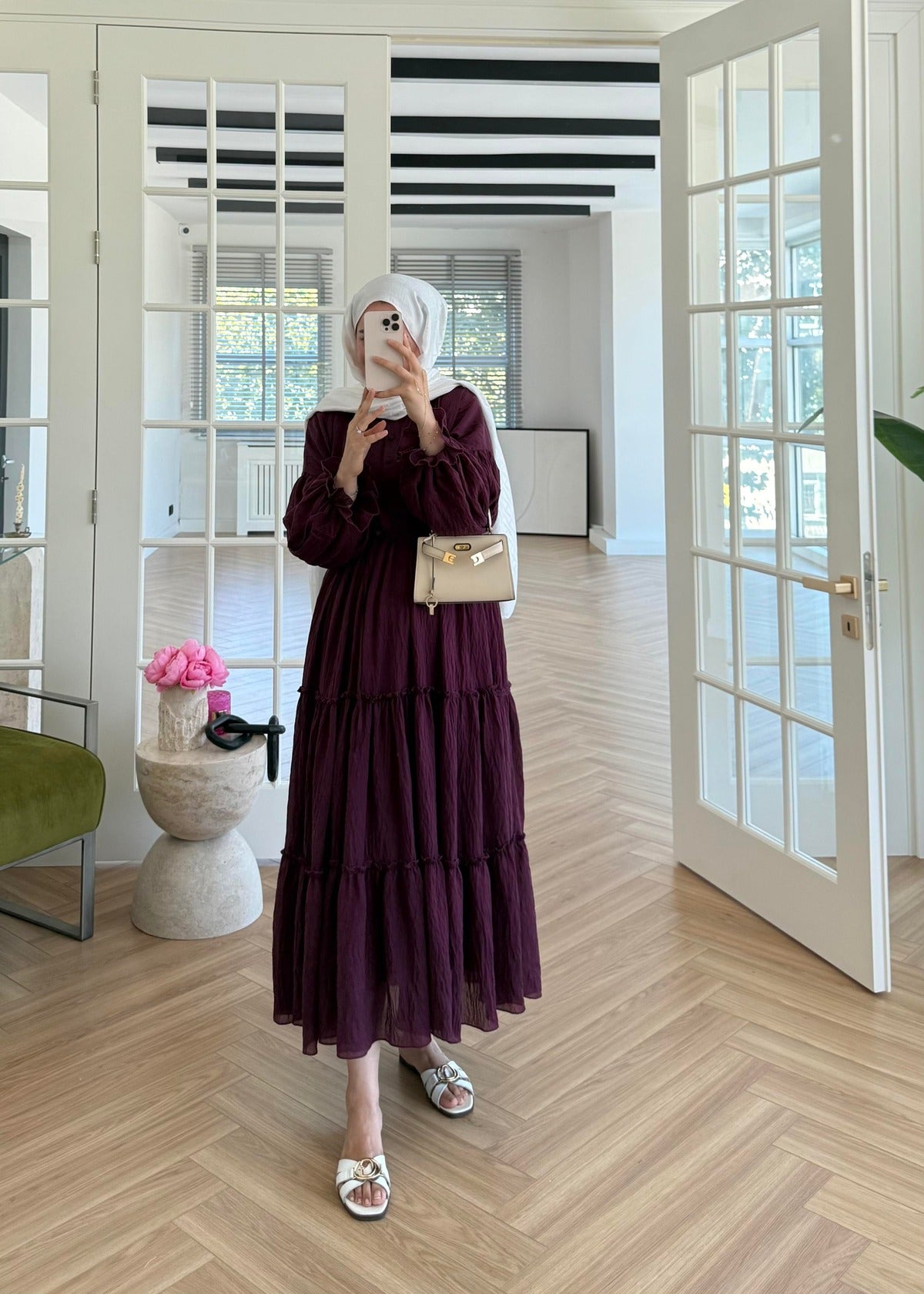 Lightweight Maxi Dress- Burgundy