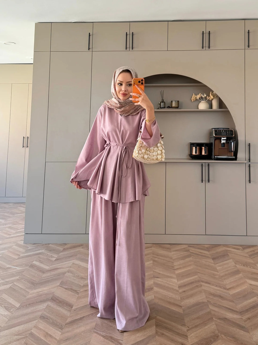 Judy Linen Trouser Set - Two-Piece Co-ord - Lilac