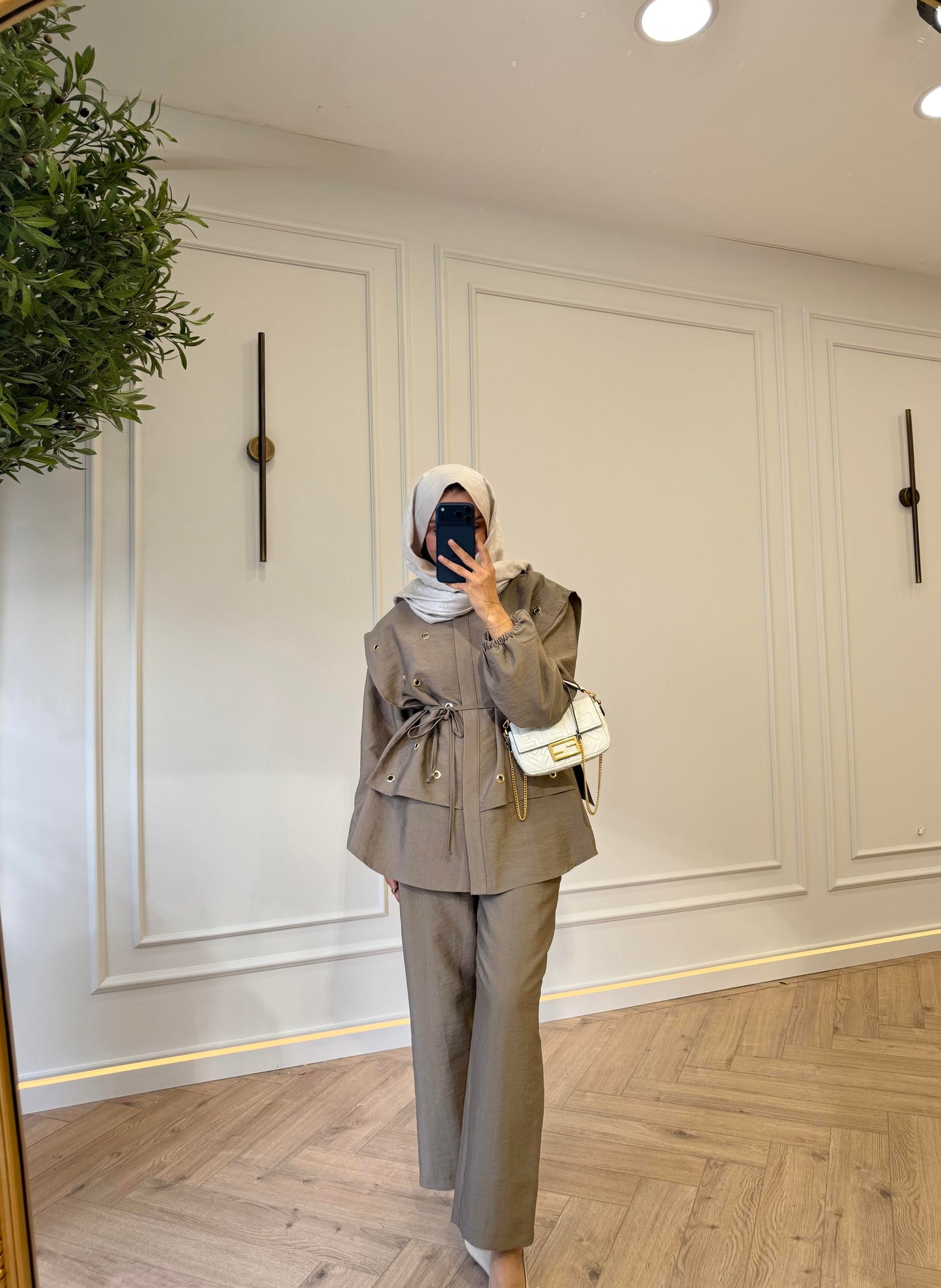 Gale Knit Two-Piece Set- Mink