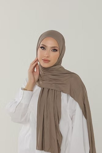 Dark Mink Premium Viscose Jersey Shawl | Luxurious Drape, Non-Slip Fabric