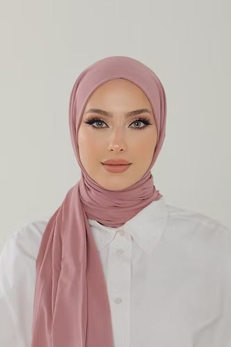 Ice Pink Premium Viscose Jersey Shawl | Luxurious Drape, Non-Slip Fabric