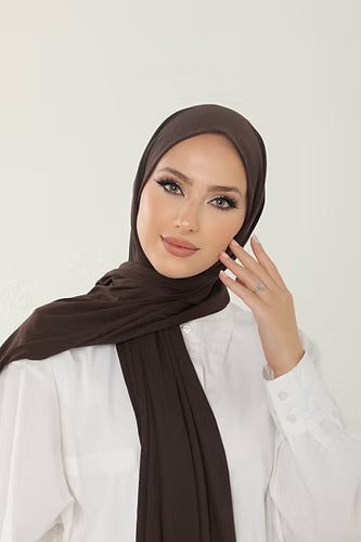 Bitter Chocolate Premium Viscose Jersey Shawl | Luxurious Drape, Non-Slip Fabric