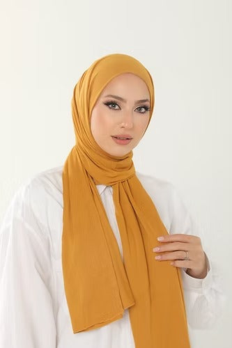 Mustard Premium Viscose Jersey Shawl | Luxurious Drape, Non-Slip Fabric