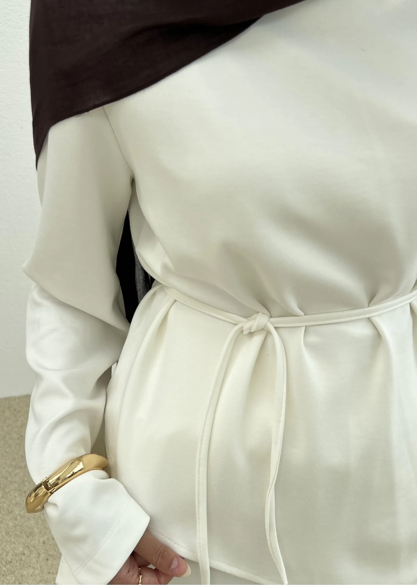 Two-Piece Modal Outfit with Asymmetrical Cut