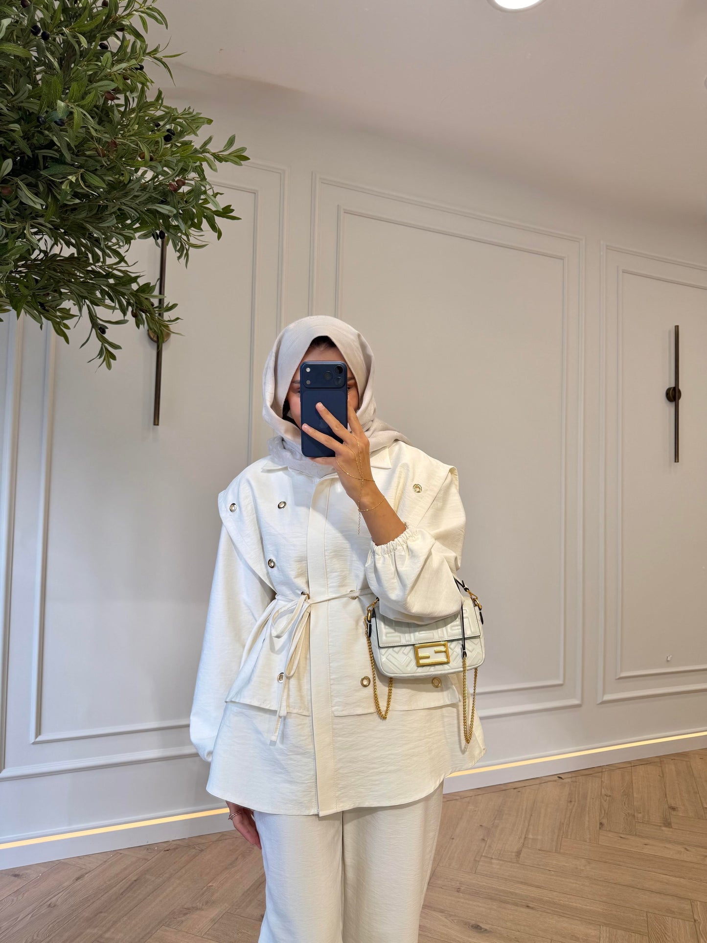 Gale Knit Two-Piece Set- White