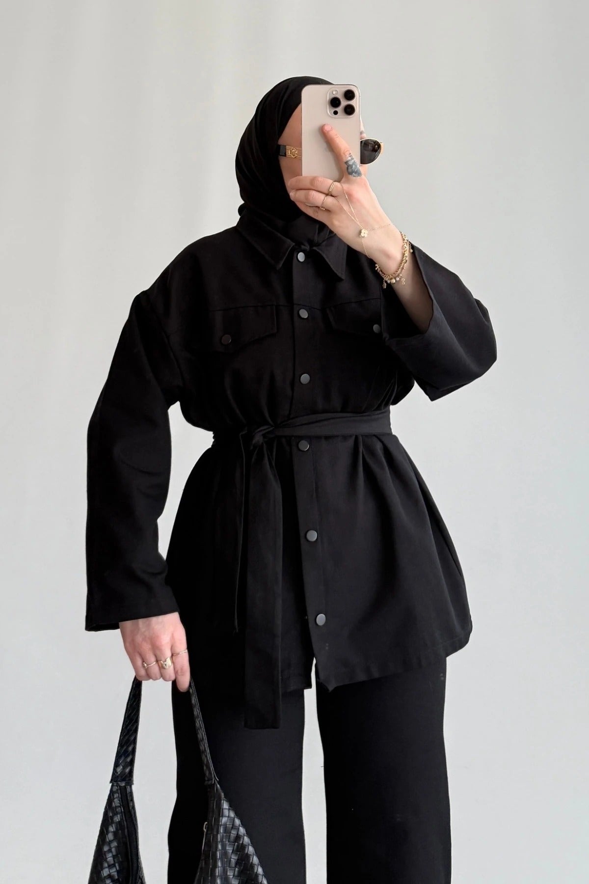 Premium Black Gabardine Jacket & Pants Set