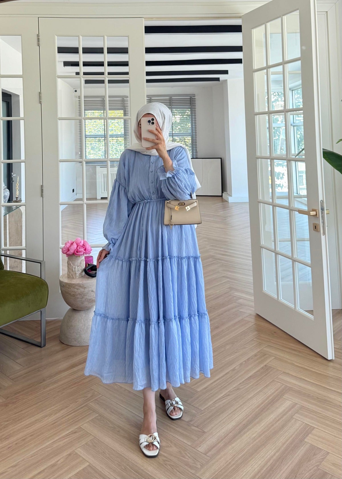 Lightweight Maxi Dress- Baby Blue
