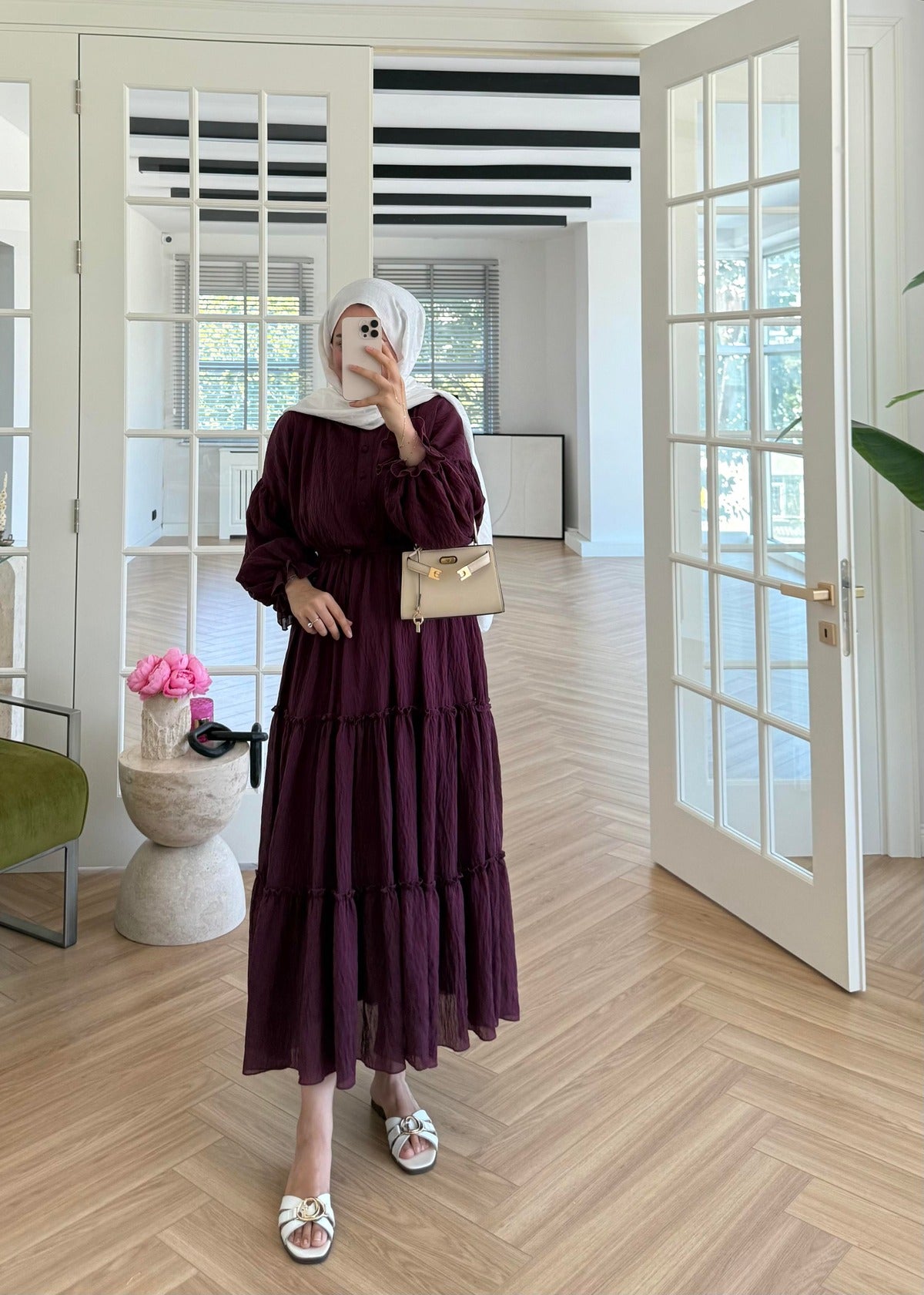Lightweight Maxi Dress- Burgundy