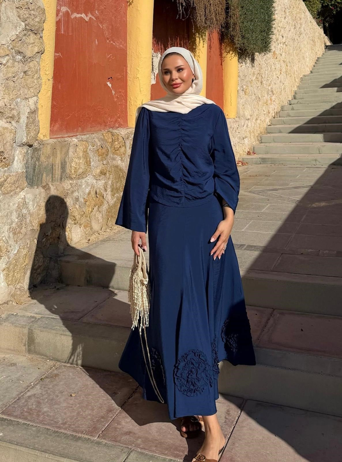 Porto Skirt Set – Navy Blue