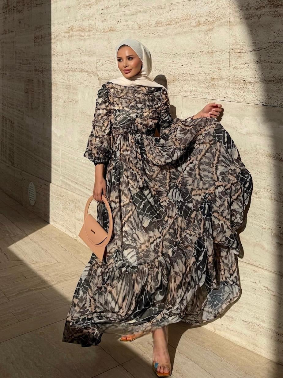 Iris Flowy Dress – Black