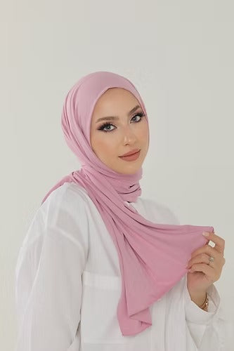 Baby Pink Premium Viscose Jersey Shawl | Luxurious Drape, Non-Slip Fabric