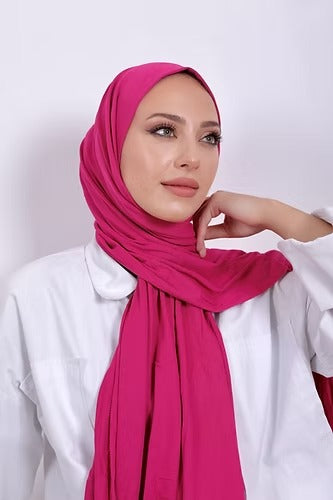 Fuschia Premium Viscose Jersey Shawl | Luxurious Drape, Non-Slip Fabric