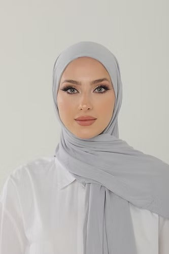 Ice Blue Premium Viscose Jersey Shawl | Luxurious Drape, Non-Slip Fabric