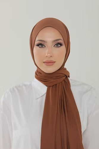 Cinnamon Premium Viscose Jersey Shawl | Luxurious Drape, Non-Slip Fabric