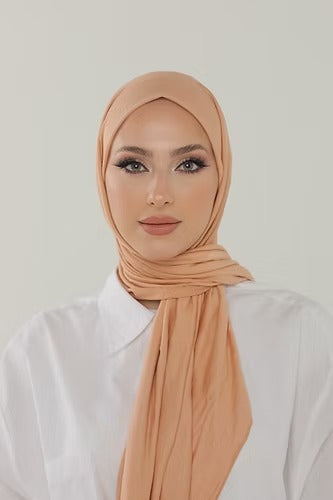Salmon Pink Premium Viscose Jersey Shawl | Luxurious Drape, Non-Slip Fabric