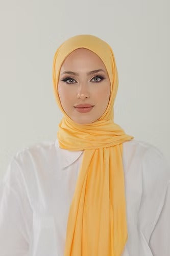 Yellow Glow Premium Viscose Jersey Shawl | Luxurious Drape, Non-Slip Fabric