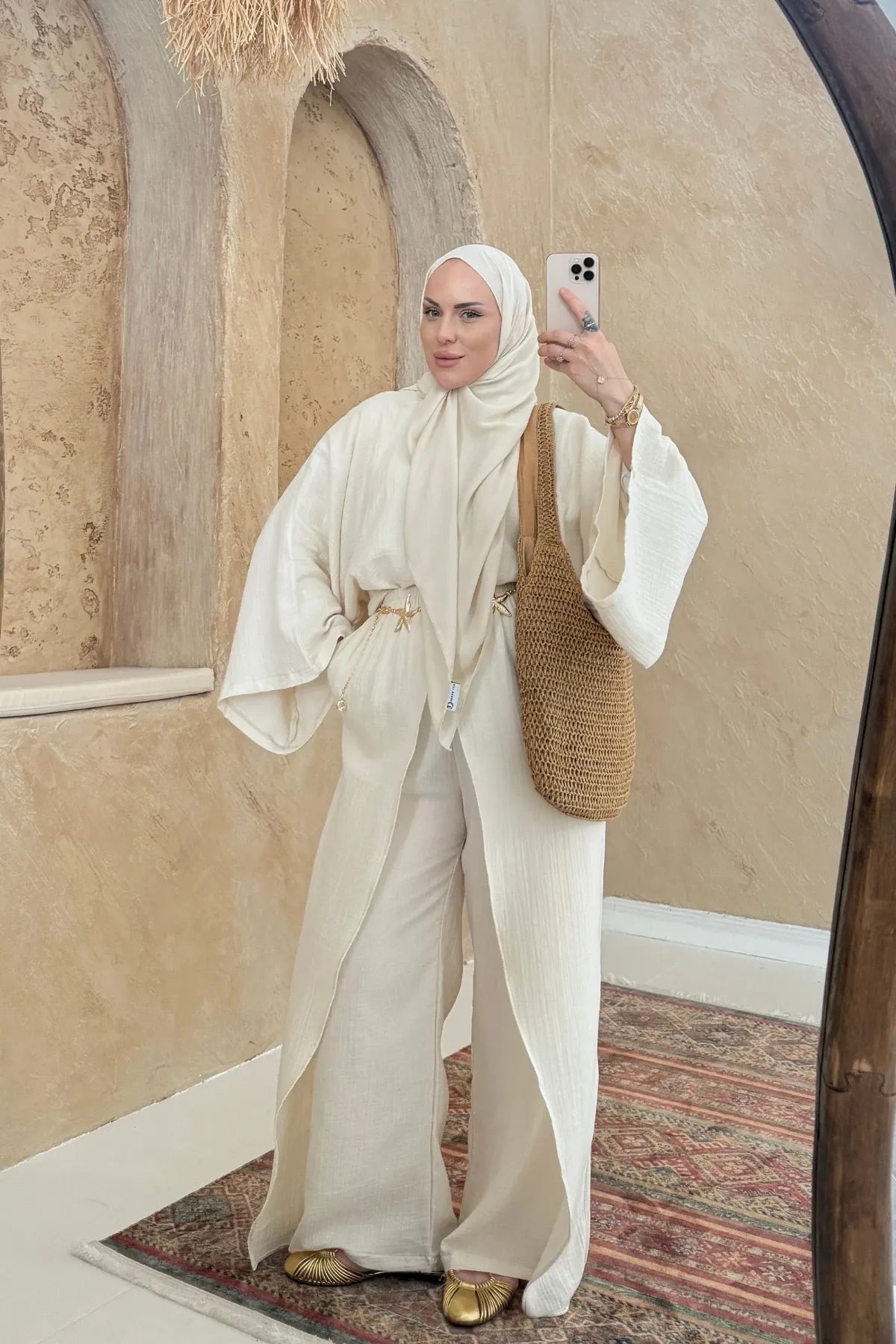 Relaxed Fit Natural Muslin Jumpsuit