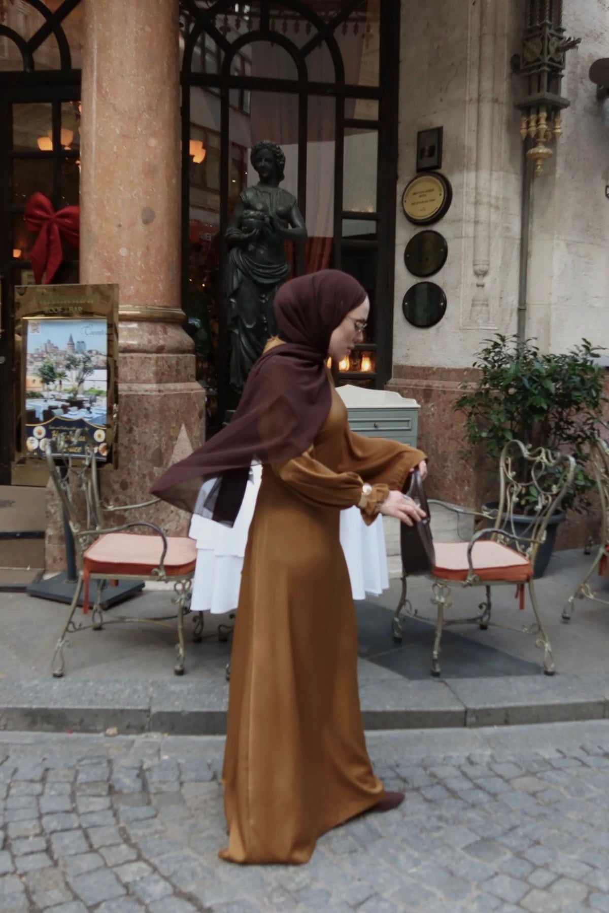 Satin Adjustable Waist Dress