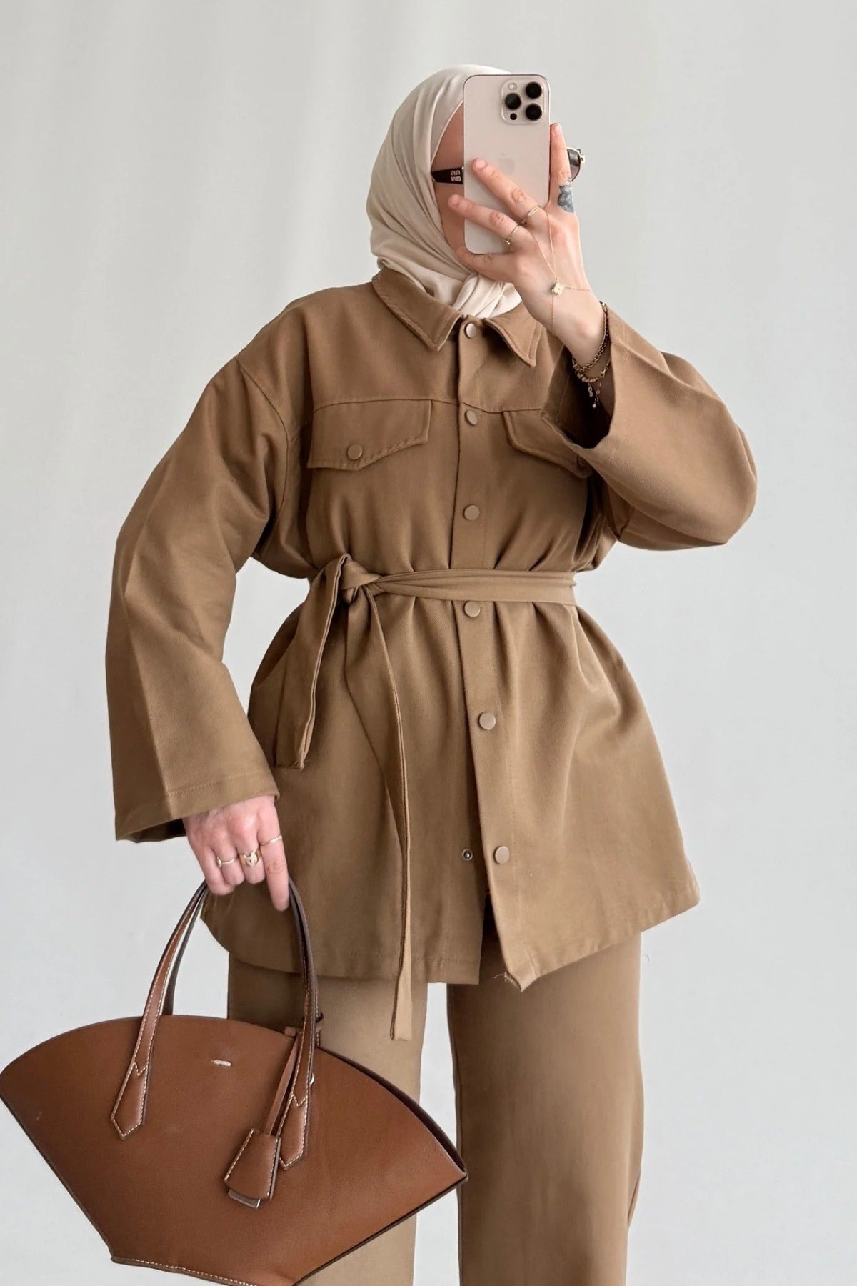 Premium Beige Gabardine Jacket & Pants Set