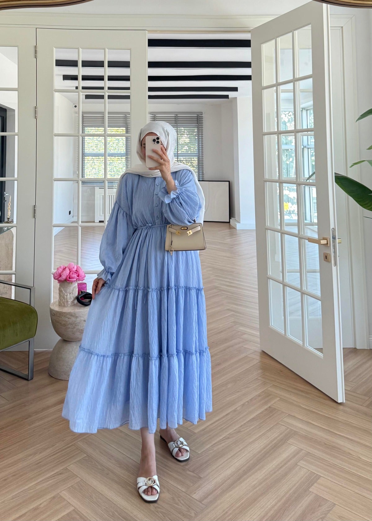 Lightweight Maxi Dress- Baby Blue