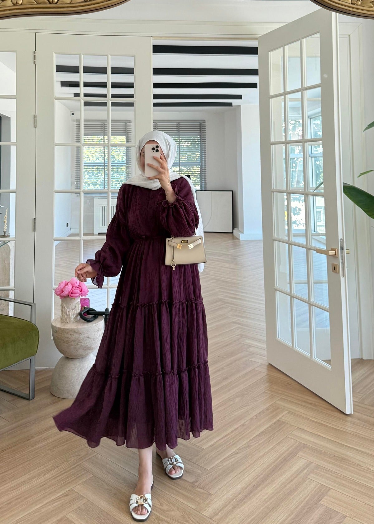Lightweight Maxi Dress- Burgundy