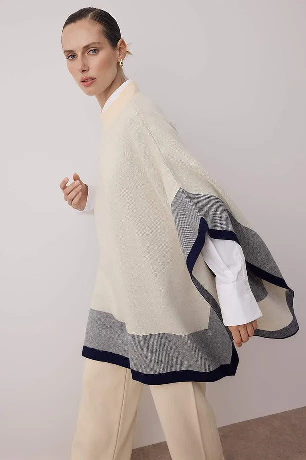 Navy Relaxed Pique Knit Two-Piece Set
