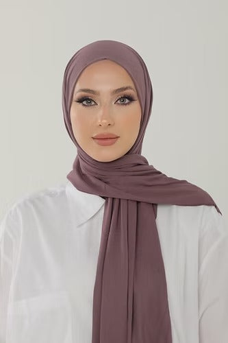 Dusty Purple Premium Viscose Jersey Shawl | Luxurious Drape, Non-Slip Fabric
