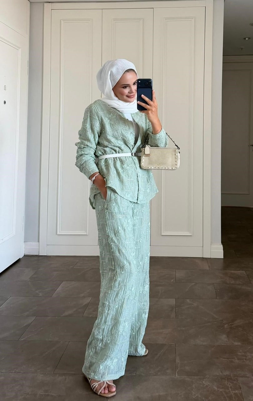 Lilly Modest Trousers Matching Set | Premium Tunic Co-Ord Suit