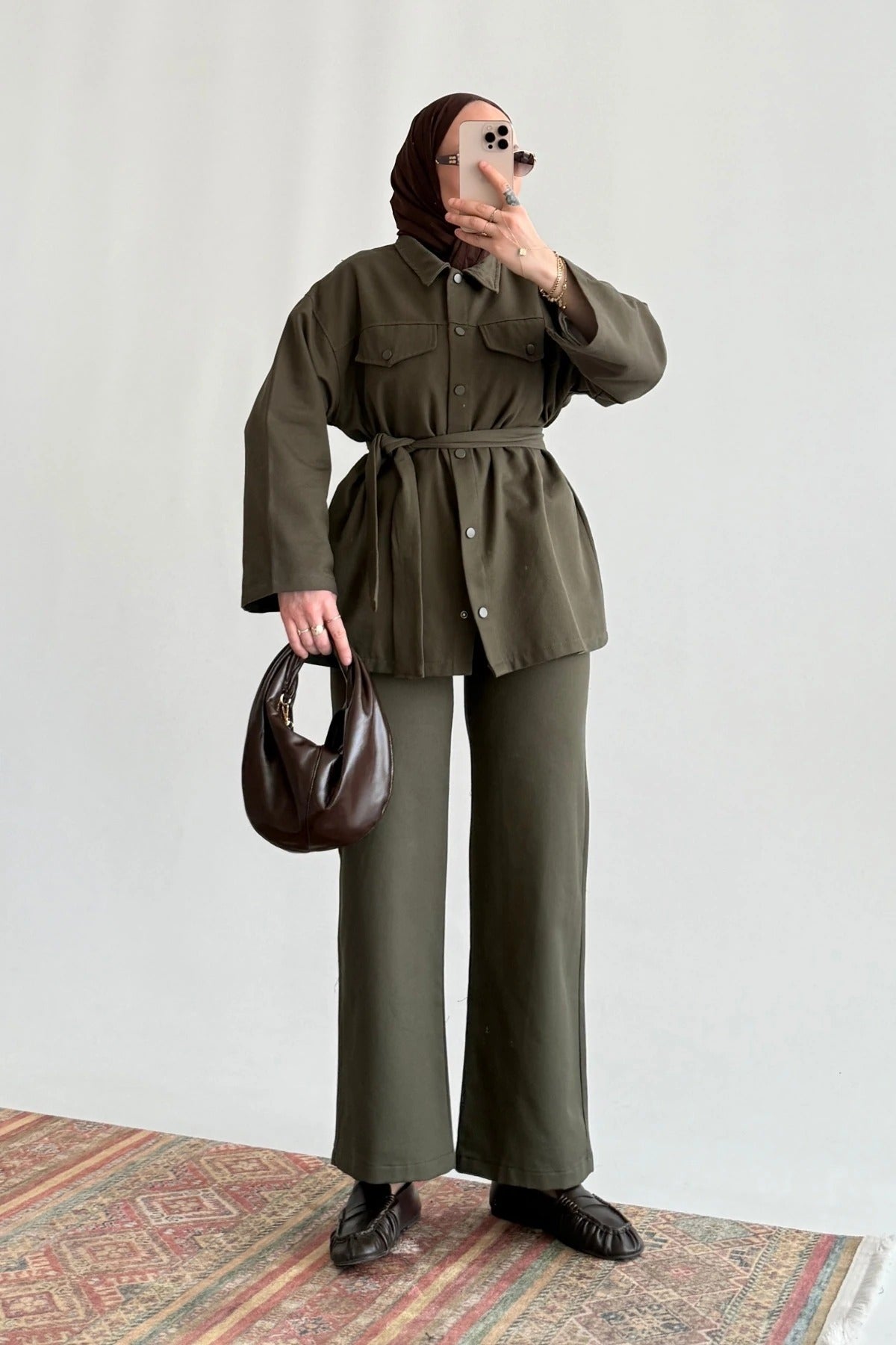 Premium Khaki Gabardine Jacket & Pants Set