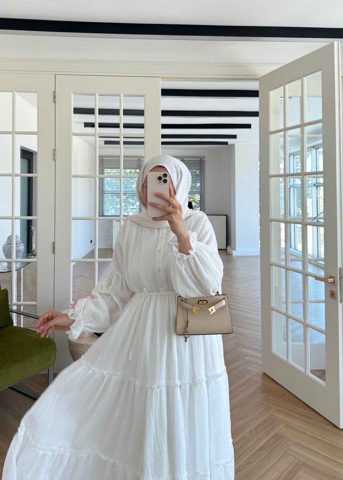 Lightweight Maxi Dress- White