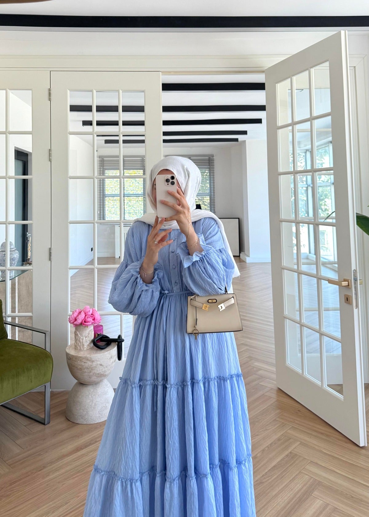 Lightweight Maxi Dress- Baby Blue