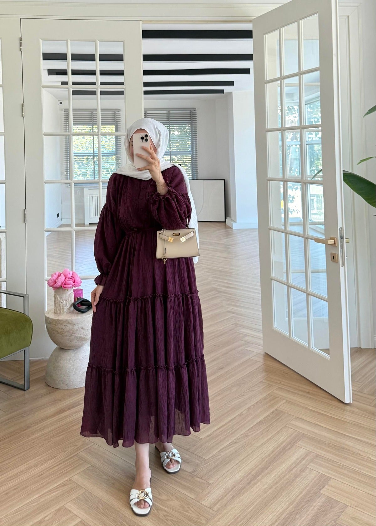 Lightweight Maxi Dress- Burgundy