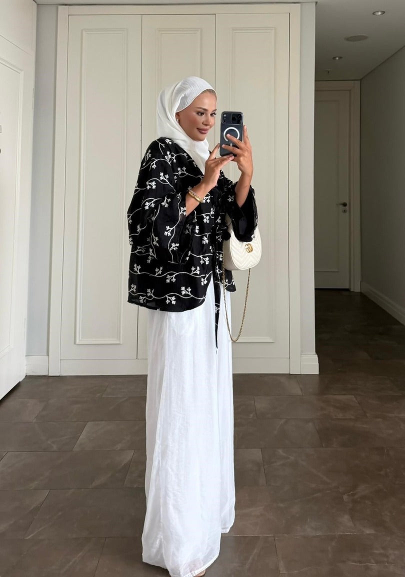 Elena Black Modest Pantolon Takımı - Ön Sipariş İki Parça Tunik Kıyafet