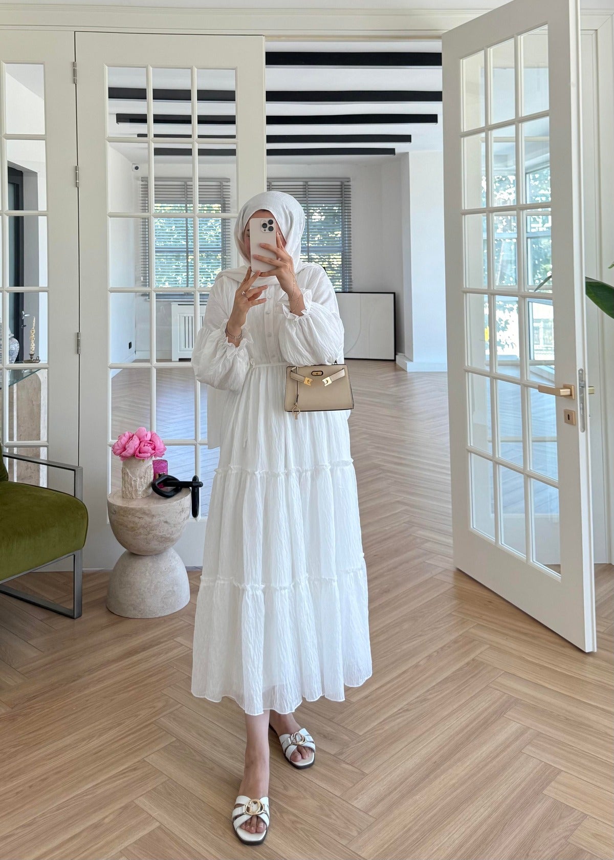 Lightweight Maxi Dress- White
