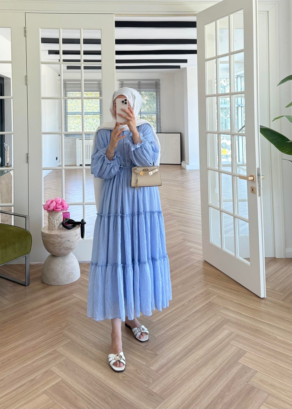 Lightweight Maxi Dress- Baby Blue