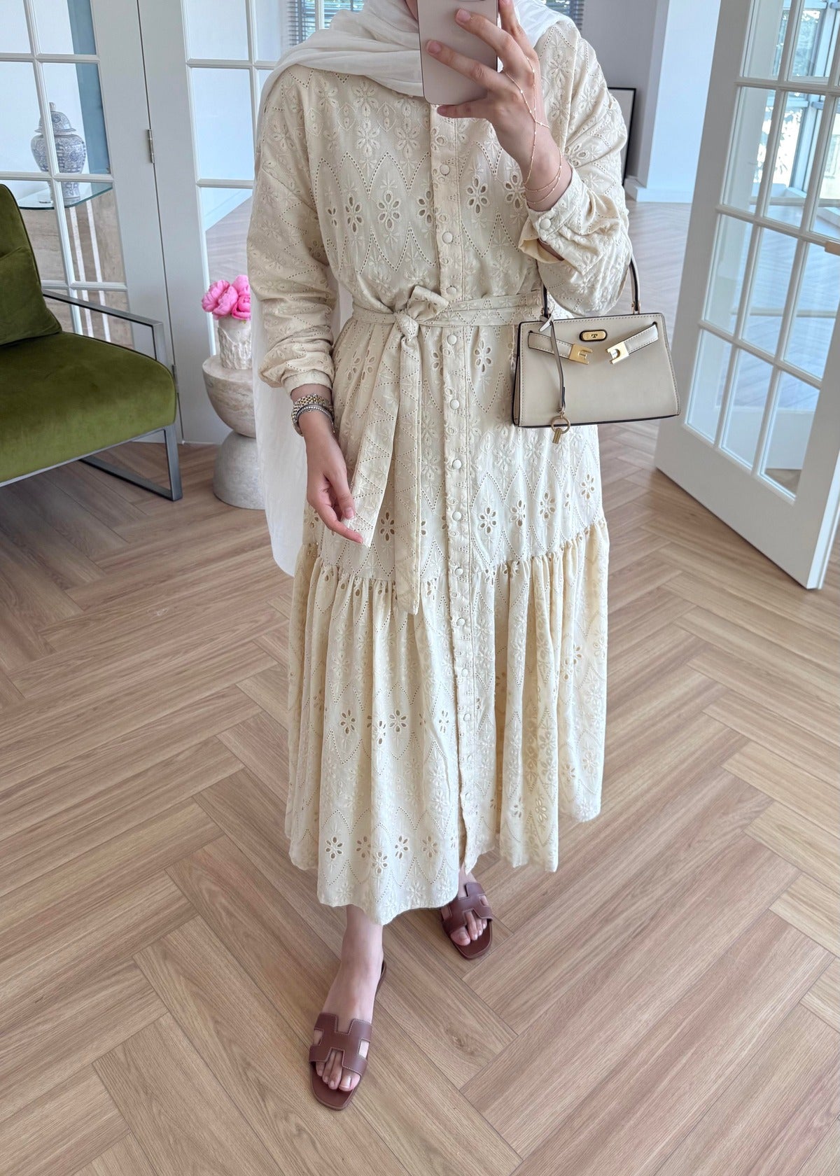 Lace Trim Dress – Butter Yellow