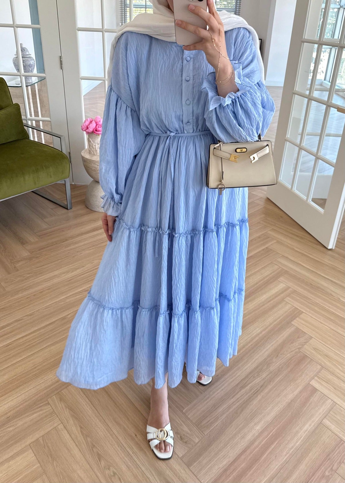 Lightweight Maxi Dress- Baby Blue