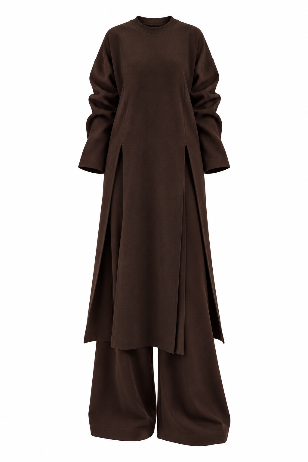 Mirea Knit Two-Piece Set – Brown