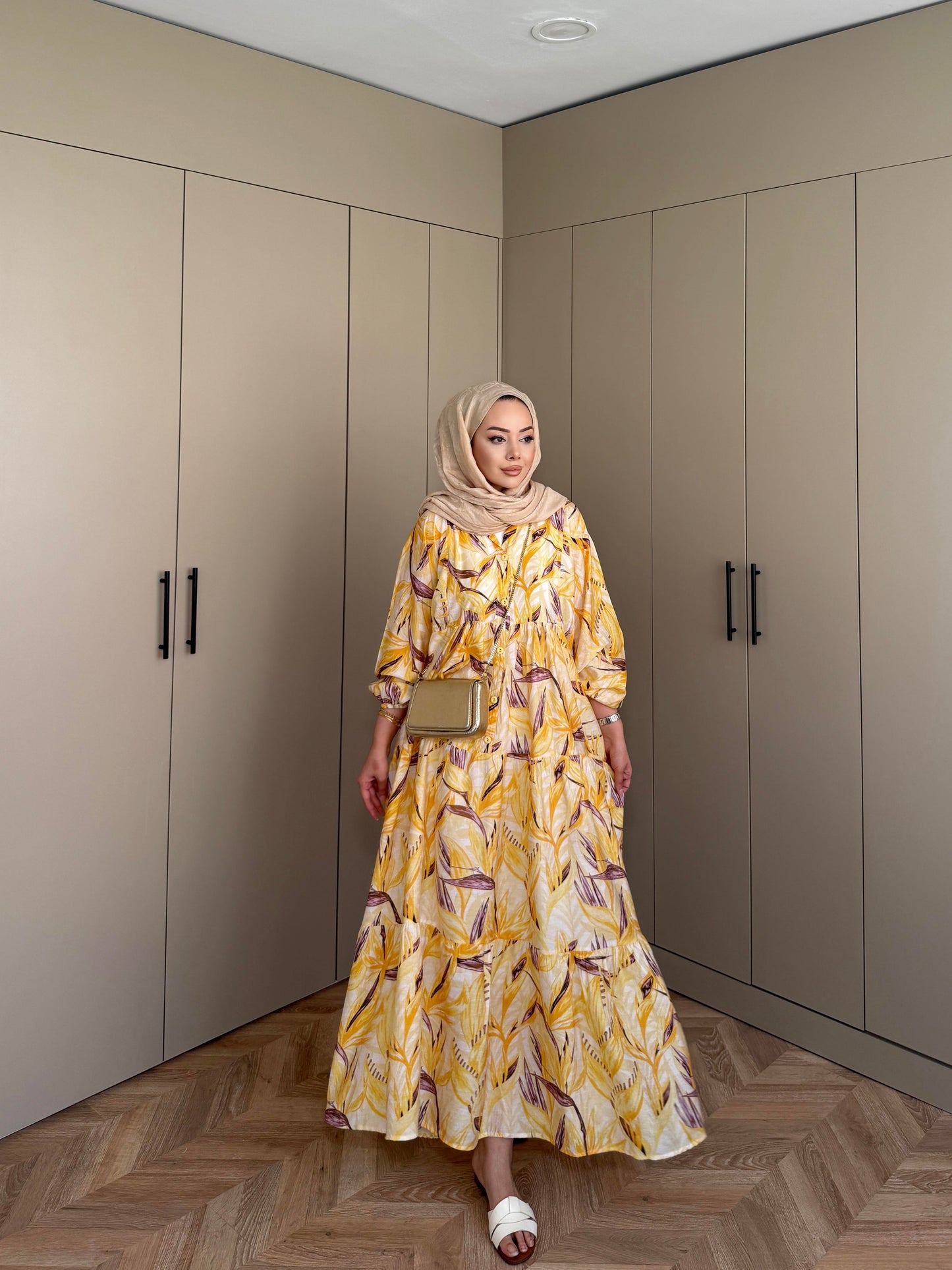 Cherry Yellow Cotton Voile Dress