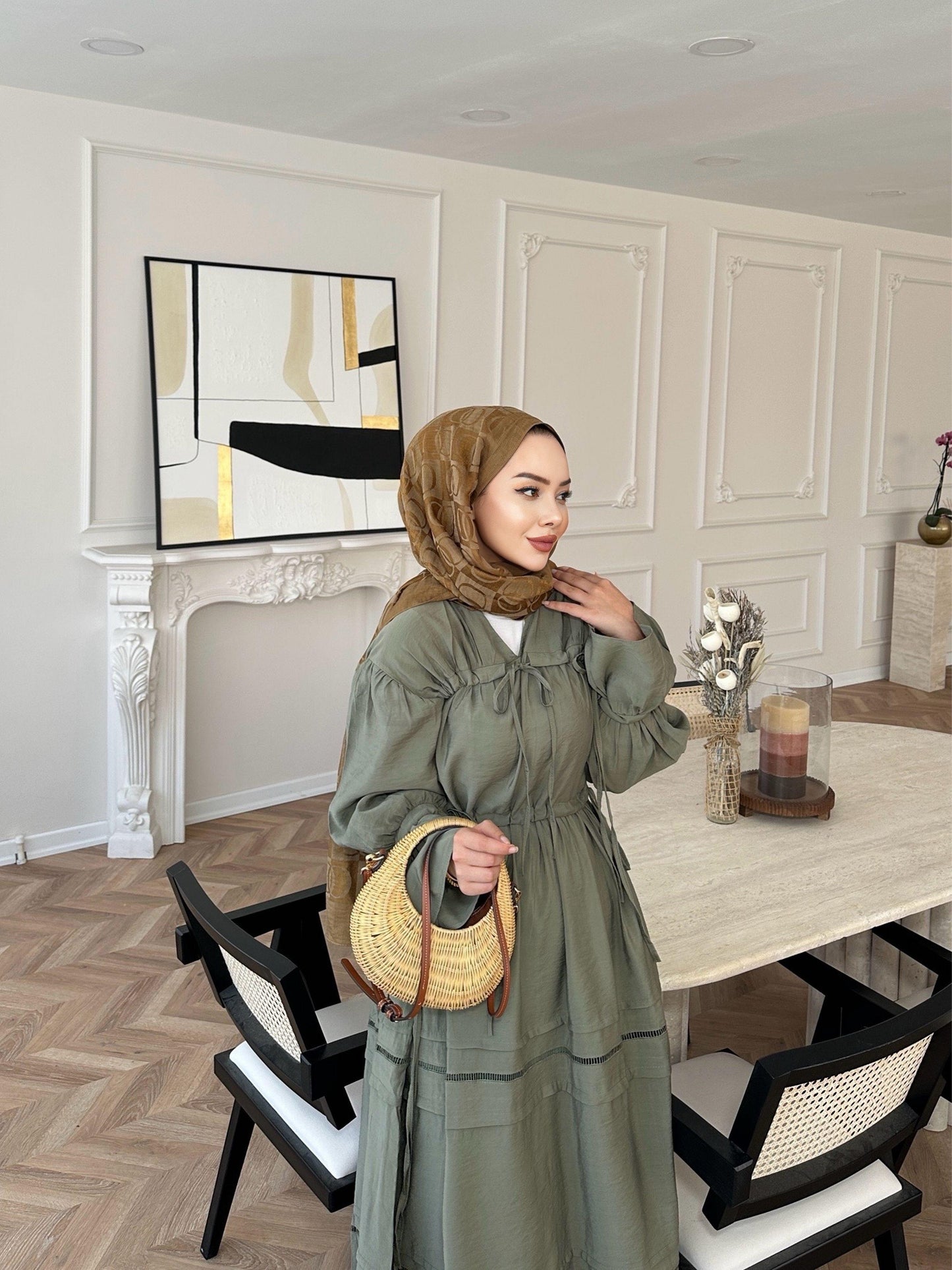 Modal Khaki Dress