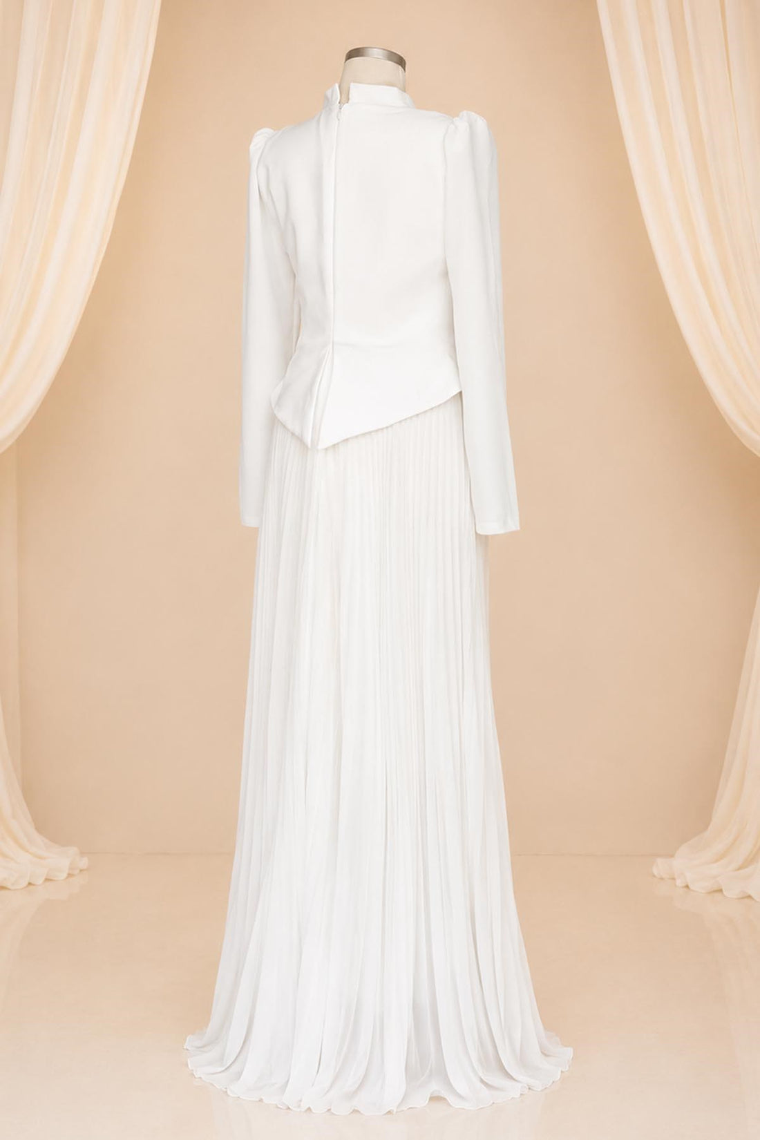 Lidya Modest Evening Dress - Ivory