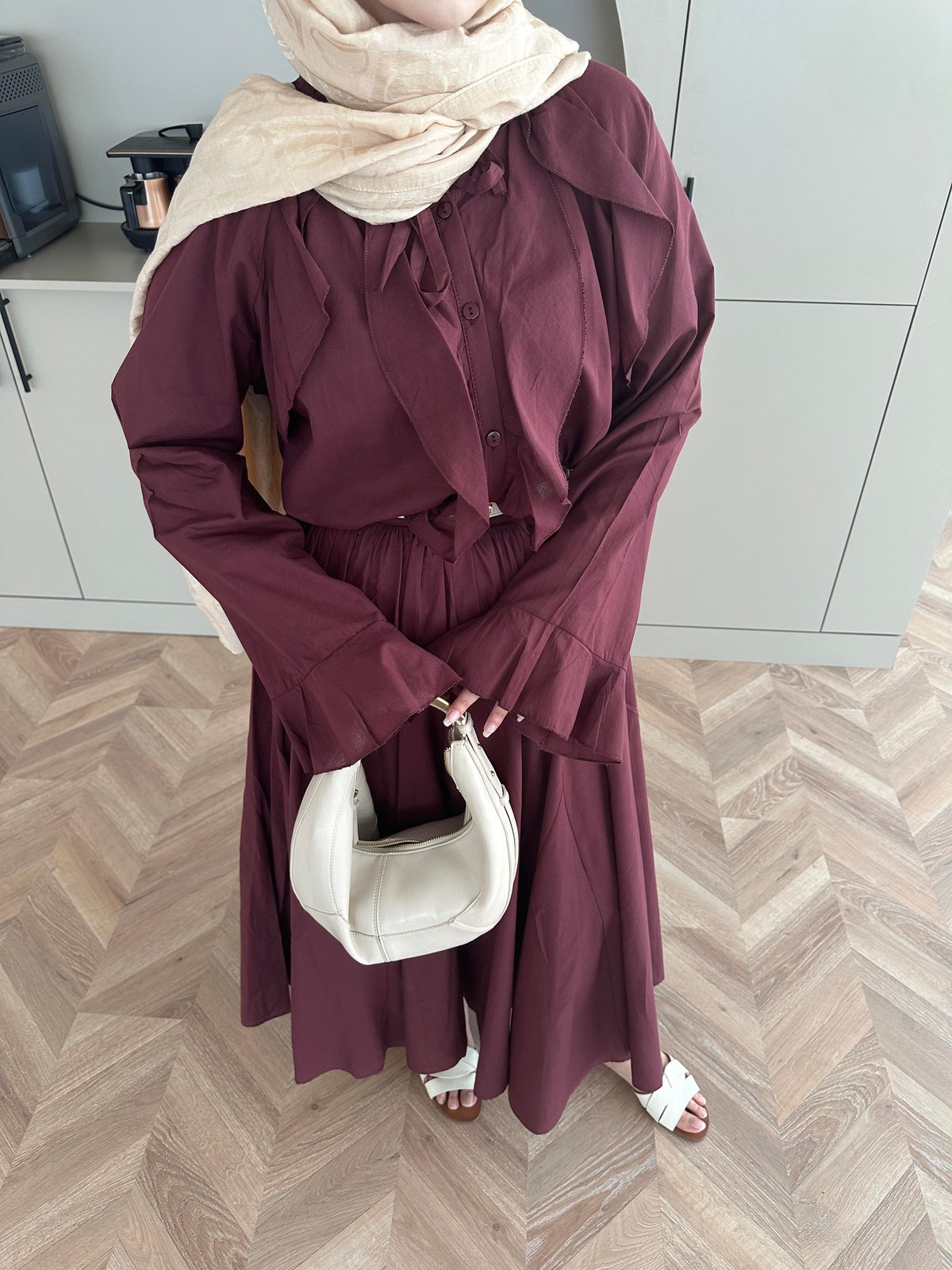 Cotton Voile Purple Skirt Set
